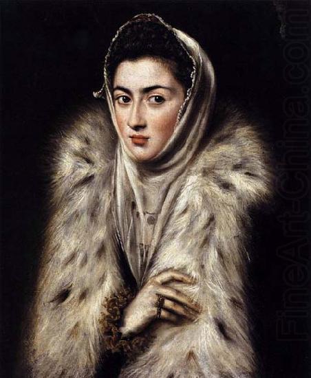GRECO, El A Lady in a Fur Wrap china oil painting image